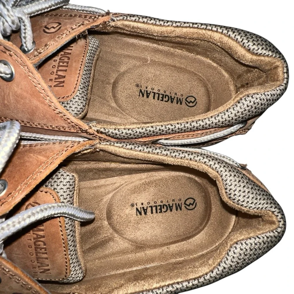 Magellan Outdoors Laguna Madre Leather Boat Shoe Style Shoes Men's Size 9D Tan